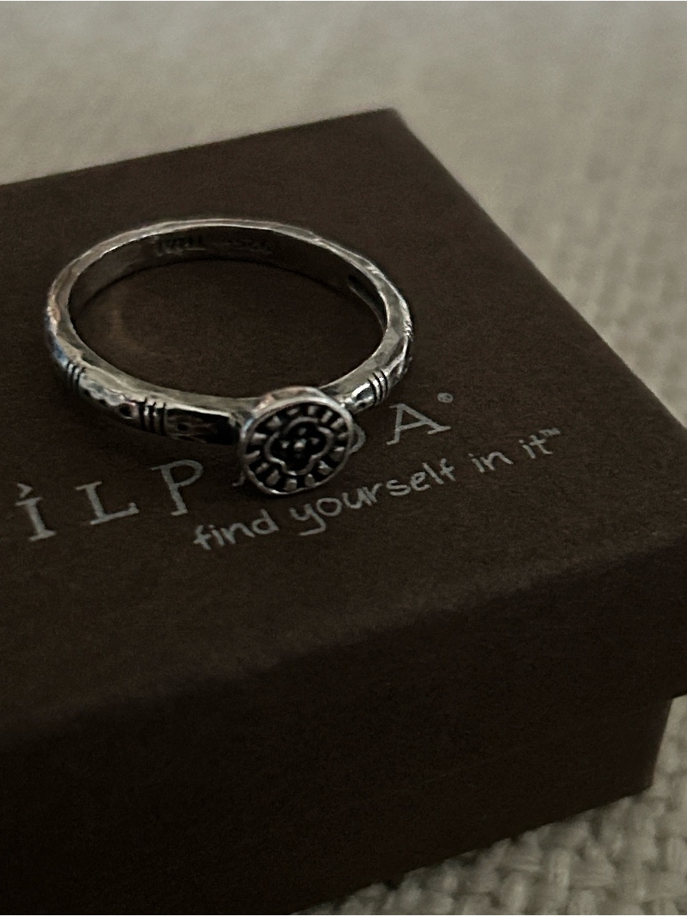 Silpada Sterling Silver Floral Dot Ring - Silver